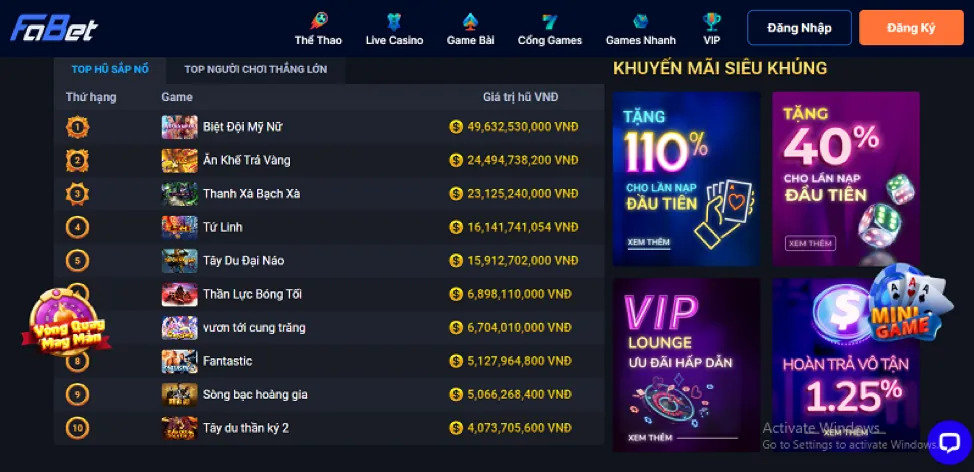 Tổng quan các chương trình khuyến mãi Win99 Win